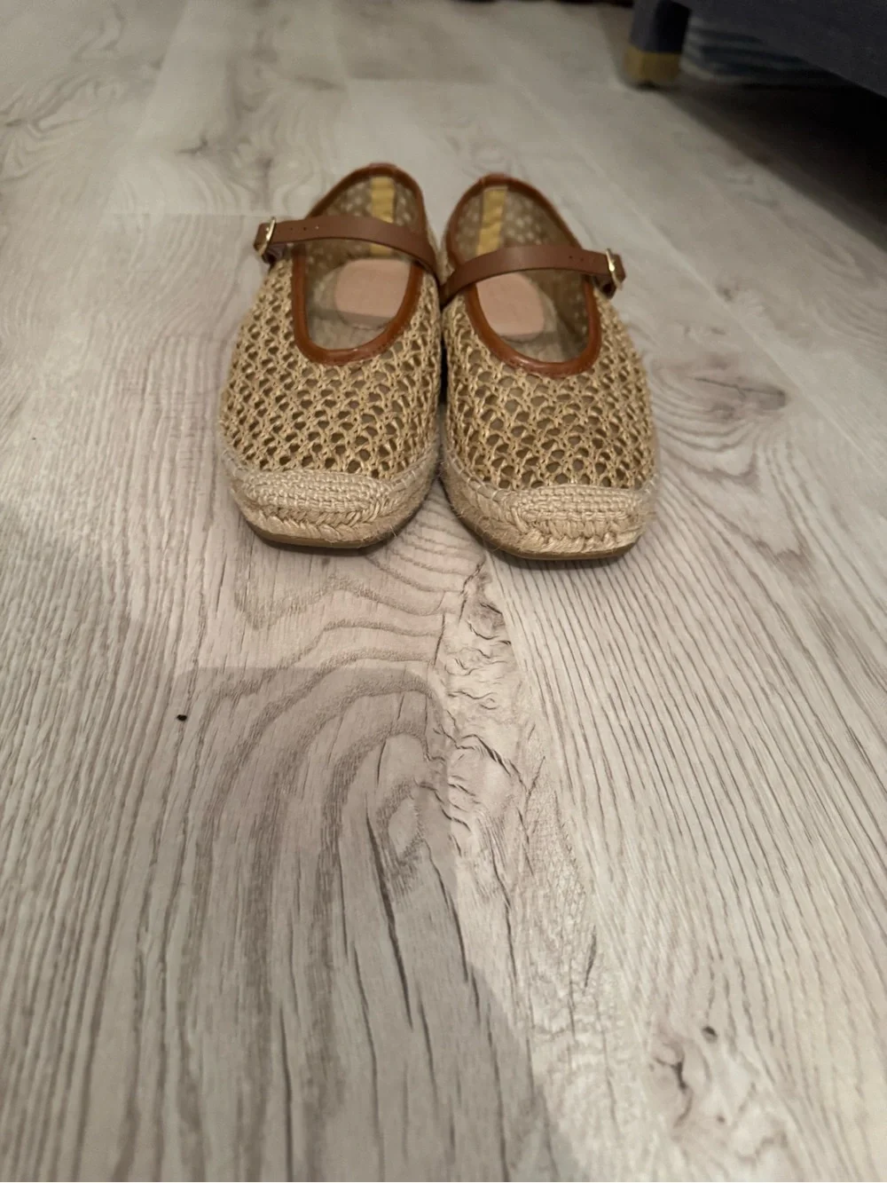 J.Crew Made-in-Spain woven Mary Jane espadrille flats in faux raffia size 7.5 - Picture 2 of 10